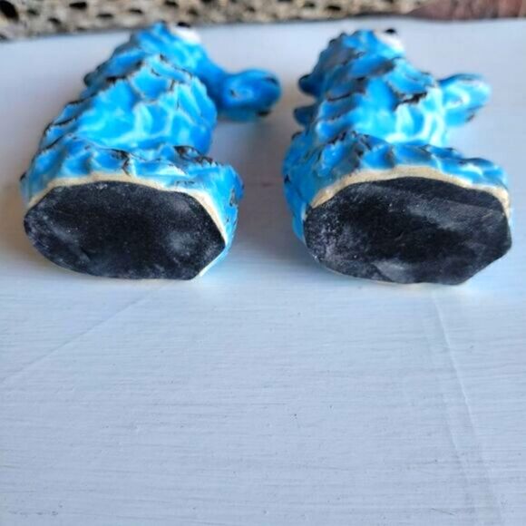 Vintage MCM Rare Studio Pottery Anthropomorphic Seahorse Figurines - Kitschy - Picture 10 of 15